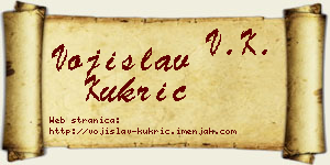 Vojislav Kukrić vizit kartica